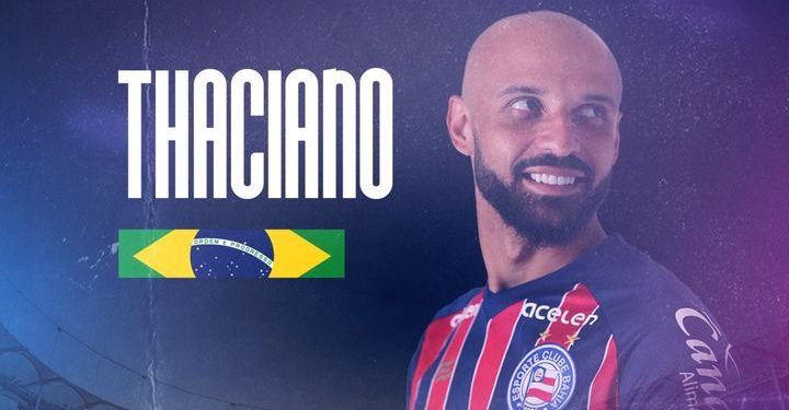 Bahia anuncia contratação do meia Thaciano até 2025