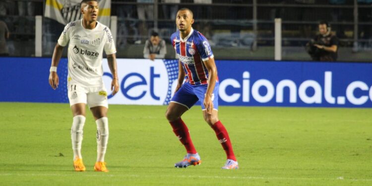 Com erros defensivos, Bahia é derrotado por 3 a 0 para o Santos na Vila Belmiro