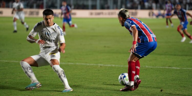 Na Vila Belmiro, Bahia fica no empate contra o Santos pelo jogo de ida das oitavas da Copa do Brasil