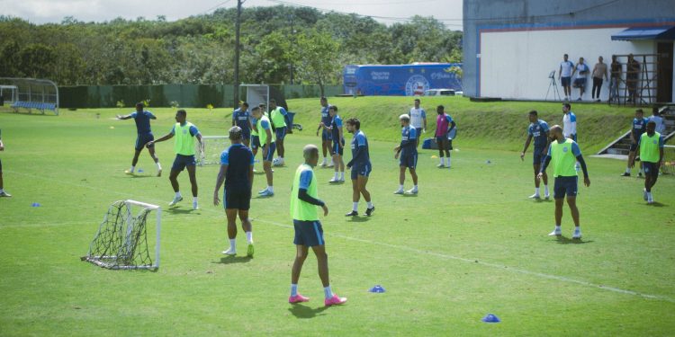 Com treino tático e de finalização, Bahia segue se preparando para enfrentar o RB Bragantino