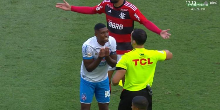 Expulso contra o Flamengo, Kanu fica de fora da próxima partida do Bahia contra o Goiás