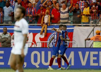 Com gol de Everaldo, Bahia vence o Fluminense e se mantem fora da zona