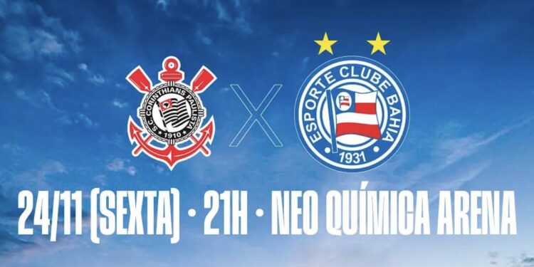 CBF altera data e horário de Corinthians x Bahia