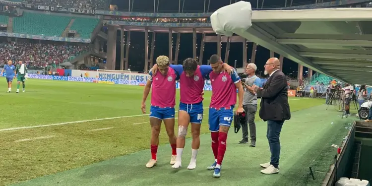 Bahia divulga lesão no ligamento do joelho de Acevedo