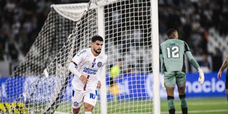 Cauly volta a marcar, mas Bahia fica no empate em 1 a 1 contra o Botafogo pela Copa do Brasil