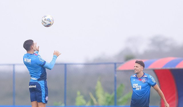 Em preparação para enfrentar o Colo Colo, Bahia faz treino técnico e de bolas paradas