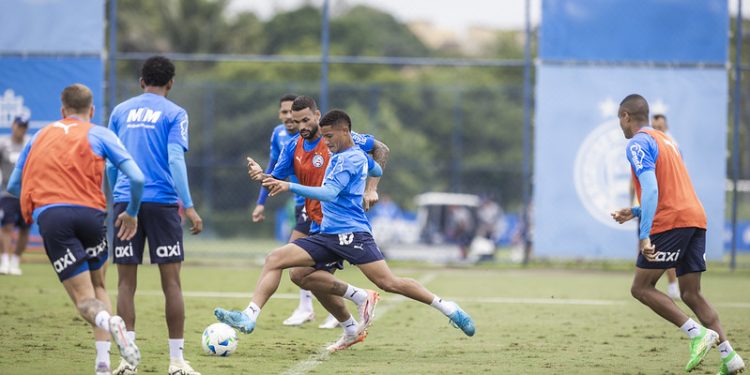 Elenco do Bahia realiza tático em último treino antes do início da fase de grupos da Libertadores