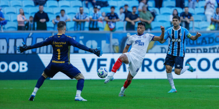Bahia perde para o Grêmio em partida com pênalti duvidoso