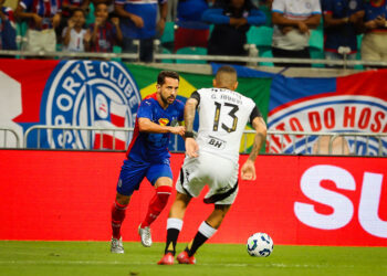 Com gol nos acréscimos, Bahia vence o Atlético-MG na Arena Fonte Nova
