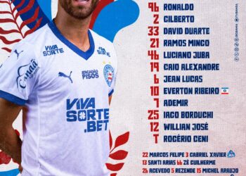 Com mudança, Bahia está escalado para enfrentar o Sport, na Ilha do Retiro