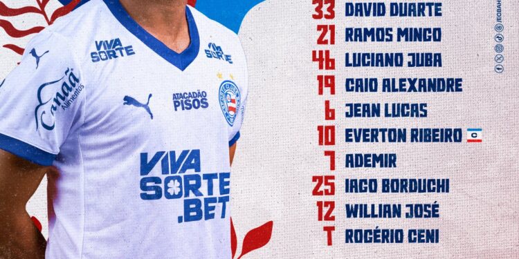 Com mudança, Bahia está escalado para enfrentar o Sport, na Ilha do Retiro